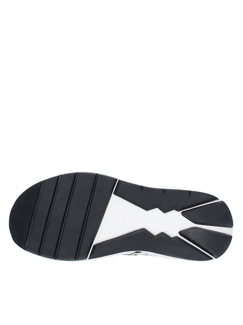 Sneakers in camoscio pelle e tessuto VOILE BLANCHE | CLUB18BLACK/WHITE